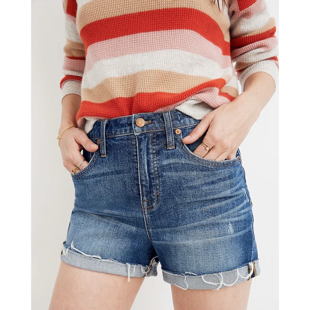 Madewell High-Rise Denim Shorts in Glenoaks Wash Cutoff Edition 23 Jean Cutoffs